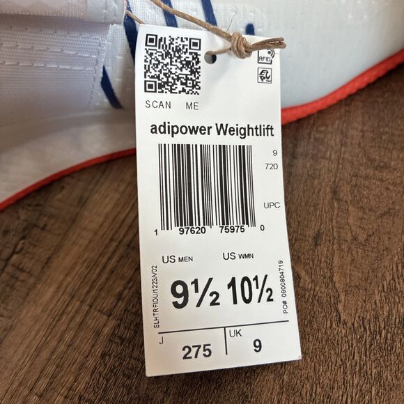 Adidas Adipower Weightlifting 3 Cloud White Blue Men Size 9.5 Shoes JP9872